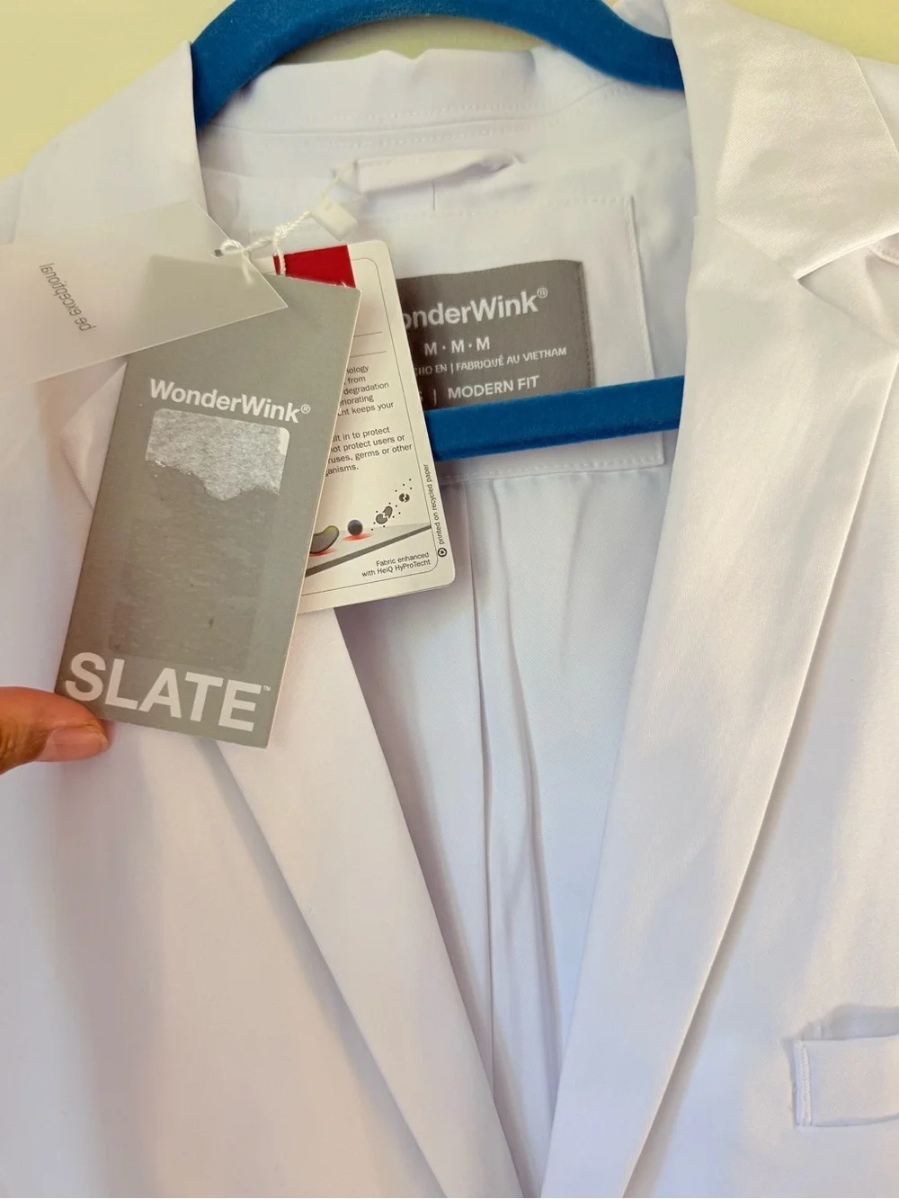 NWT WonderWink Men's White Lab Coat Jacket